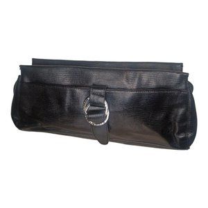 Women’s Ralph Lauren black lizard clutch handbag